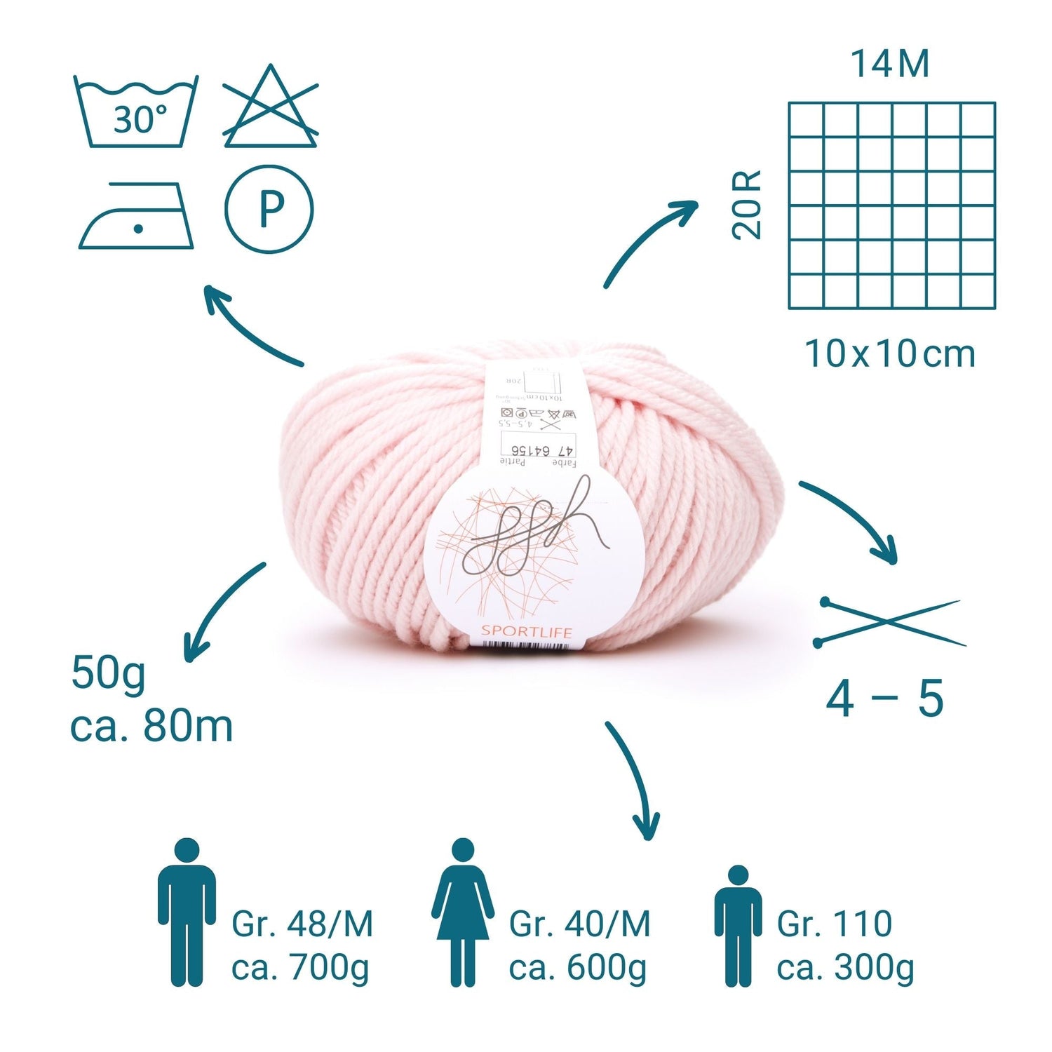 ggh Sportlife | 047 - Rosé - ggh Wolle