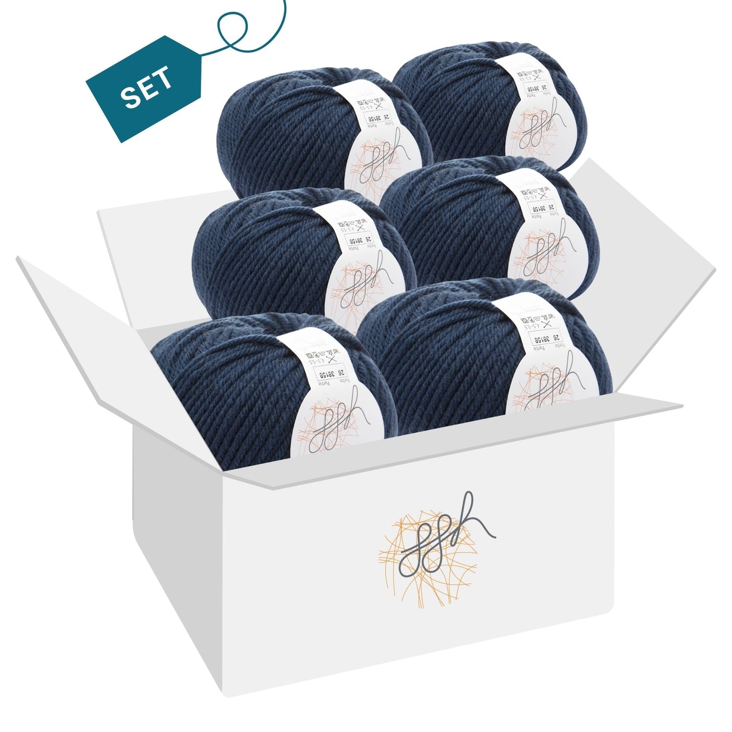 ggh Sportlife Box | Set mit 300g (6x50g) | 026 – Entenblau - ggh Wolle