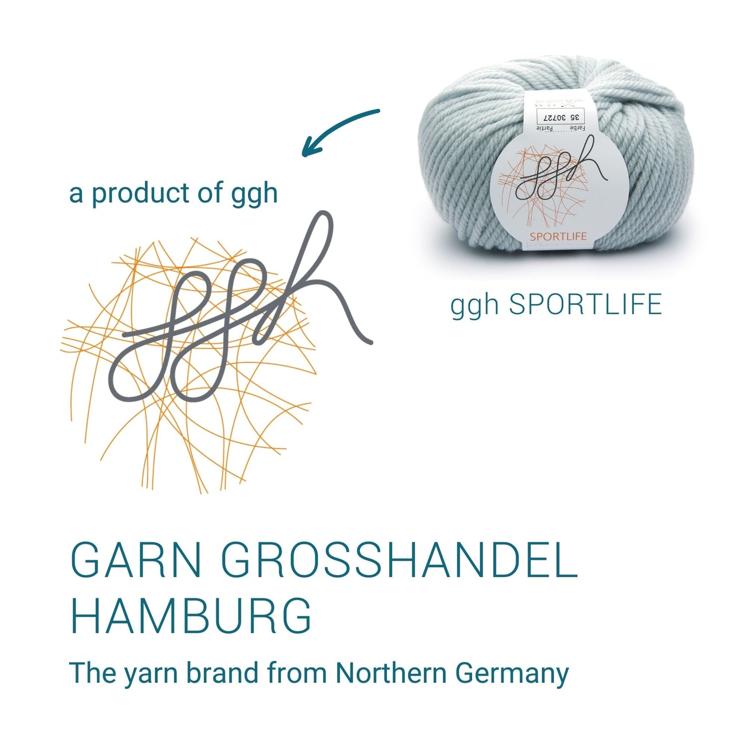 ggh Sportlife Box | Set mit 300g (6x50g) | 035 – Eisgrau - ggh Wolle