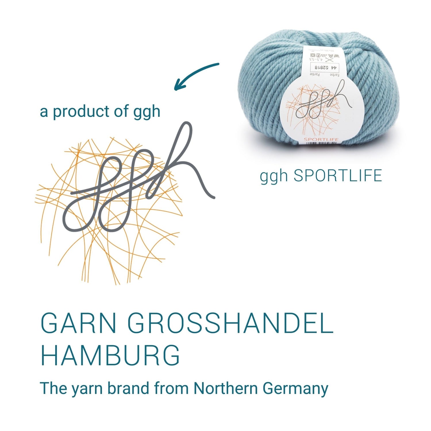 ggh Sportlife Box | Set mit 300g (6x50g) | 044 – Arktisblau - ggh Wolle