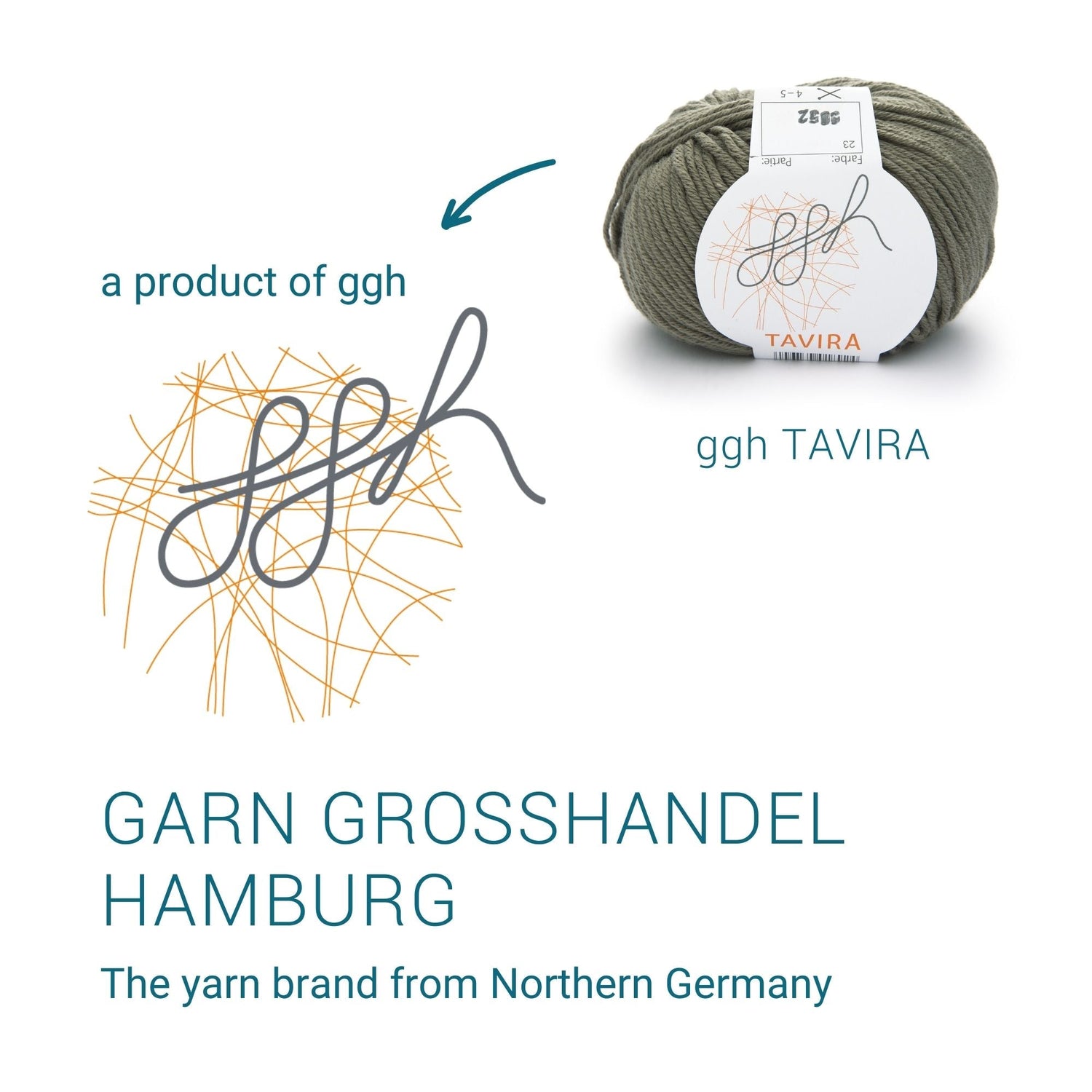 ggh Tavira | 100% Baumwolle | 80m/50g | 023 - Khaki - ggh Wolle