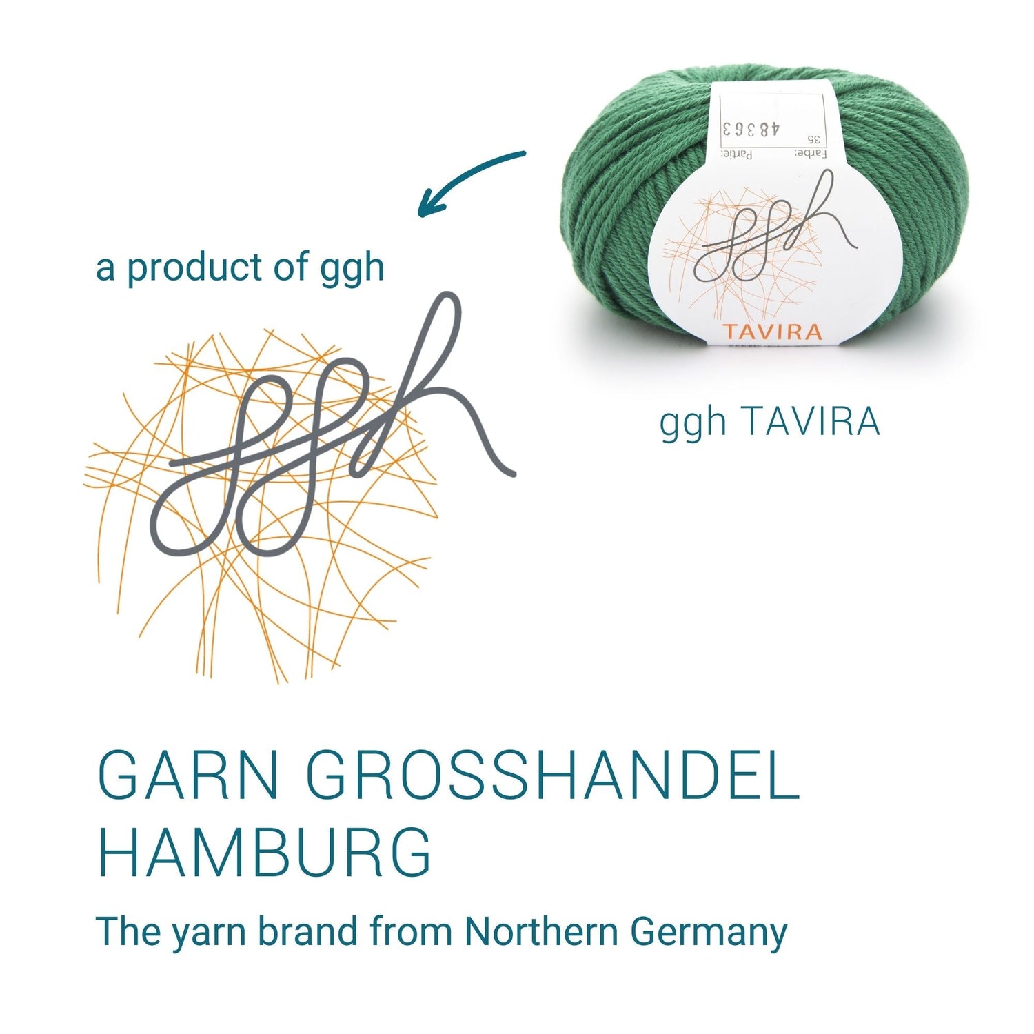 ggh Tavira | 100% Baumwolle | 80m/50g | 035 - Ozeangrün - ggh Wolle