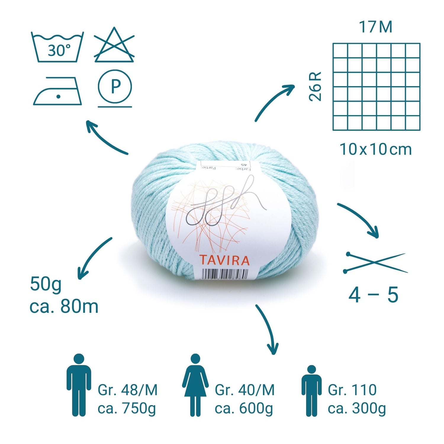 ggh Tavira | 100% Baumwolle | 80m/50g | 045 - Mint - ggh Wolle