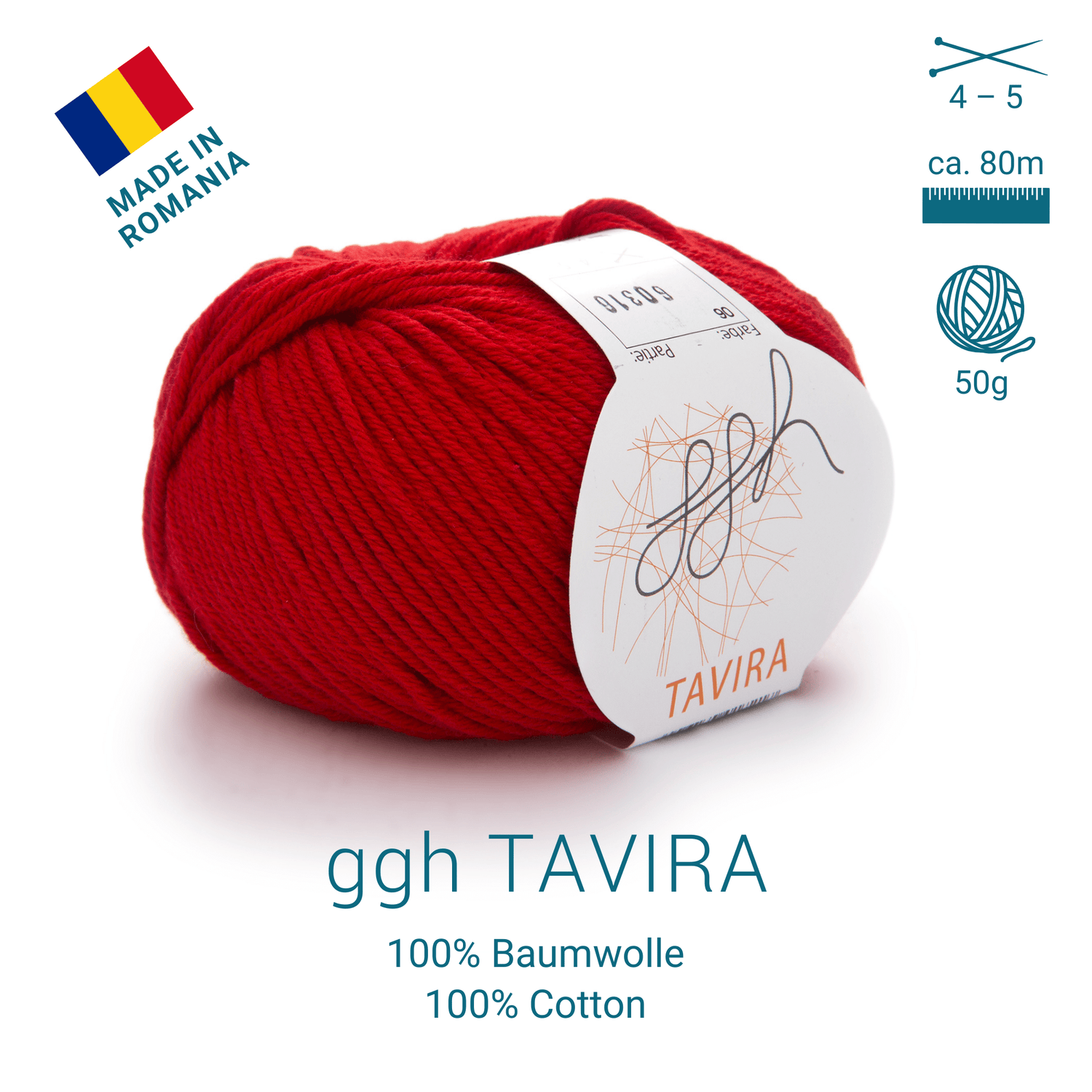 ggh Tavira Box | 300g Set (6x50g) | 006 - Rot - ggh Wolle