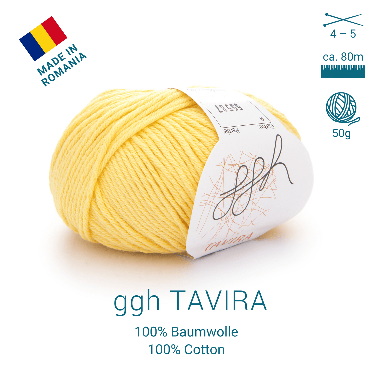 ggh Tavira Box | 300g Set (6x50g) | 009 - Zitronenbonbon - ggh Wolle