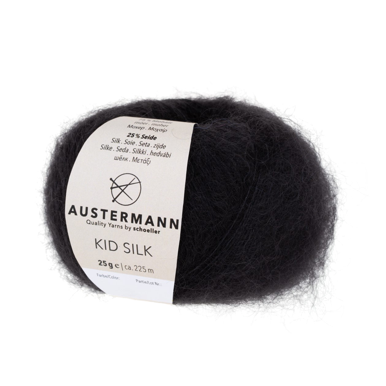 Kid Silk | 225 M - 25 G | 02 - Schwarz - ggh Wolle