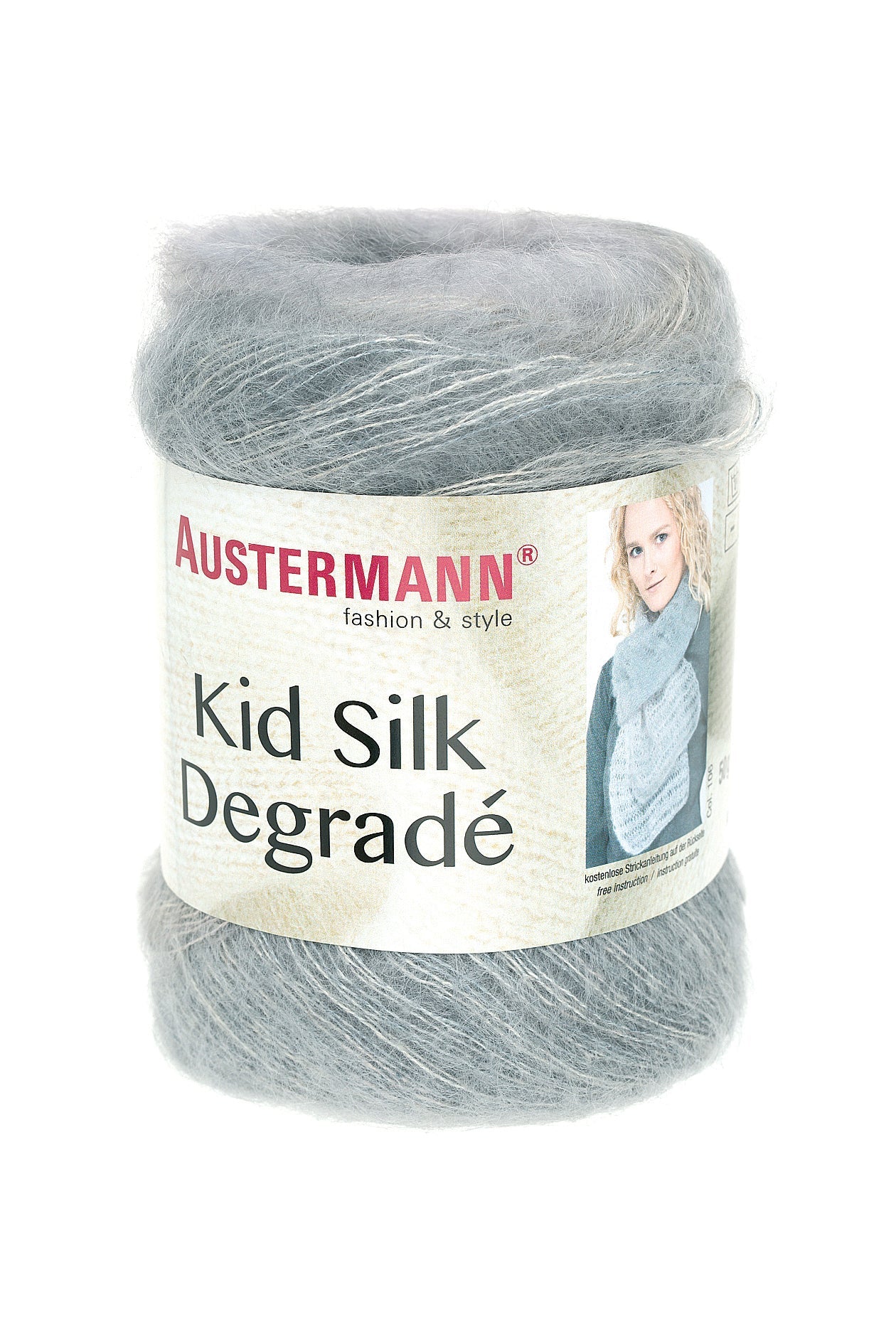 Kid Silk Degradee | 425 M - 50 G | 106 - Silber - ggh Wolle