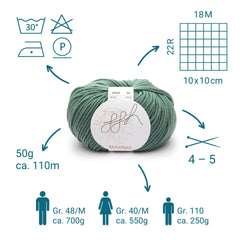 ggh Maxima Box | 300g Set (6x50g) – 065 – Berylgrün - ggh Wolle