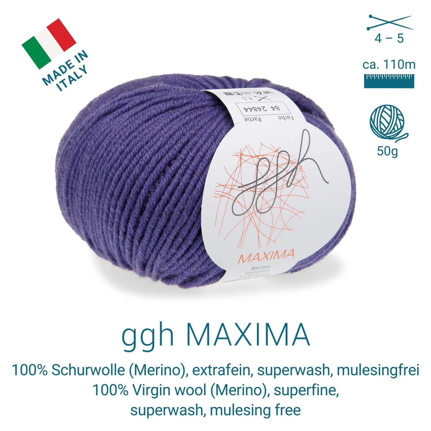 ggh Maxima Box | 300g Set (6x50g) – 084 – Lila - ggh Wolle