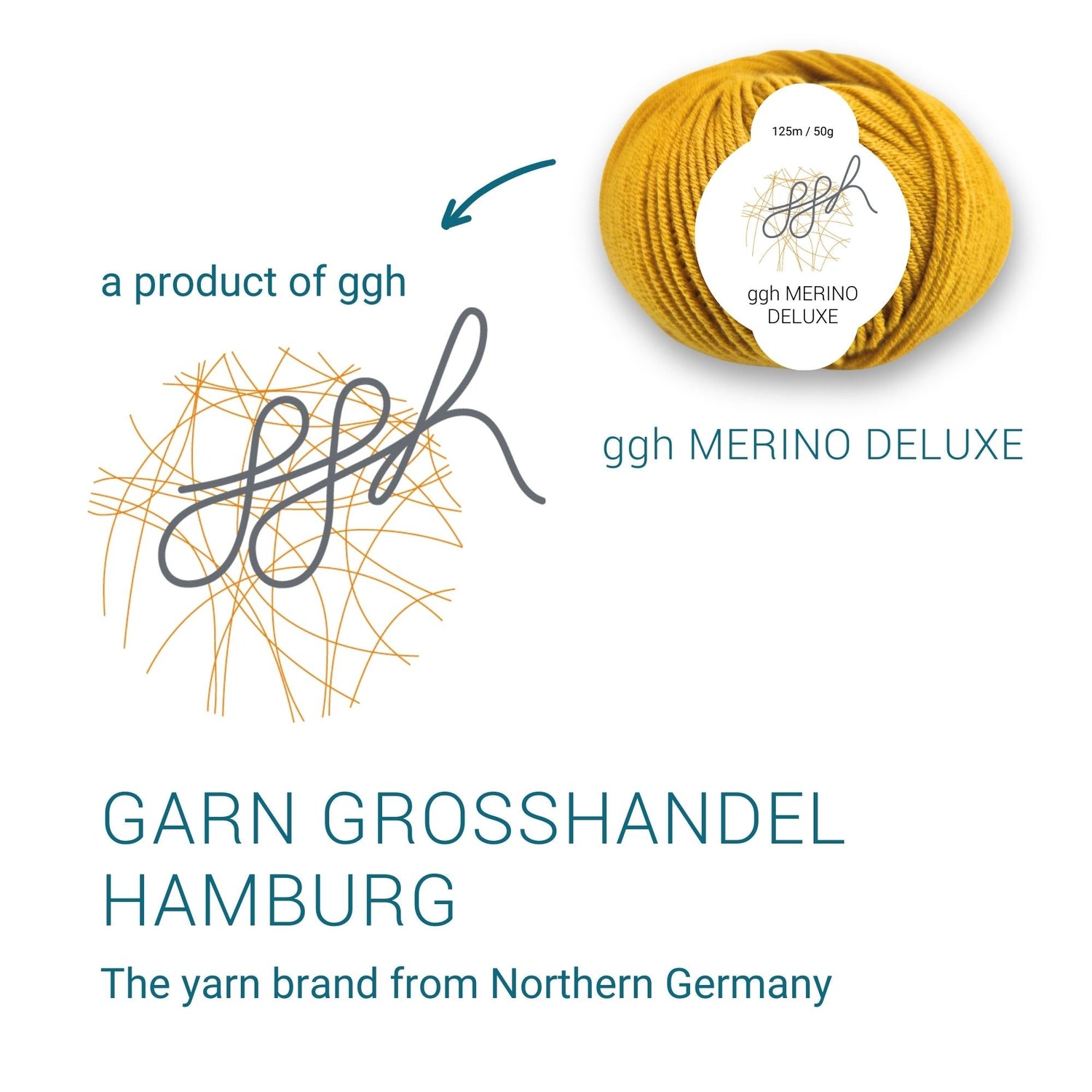 ggh Merino Deluxe - 300g Set (6x50g) - 026 - Senfgelb - ggh Wolle