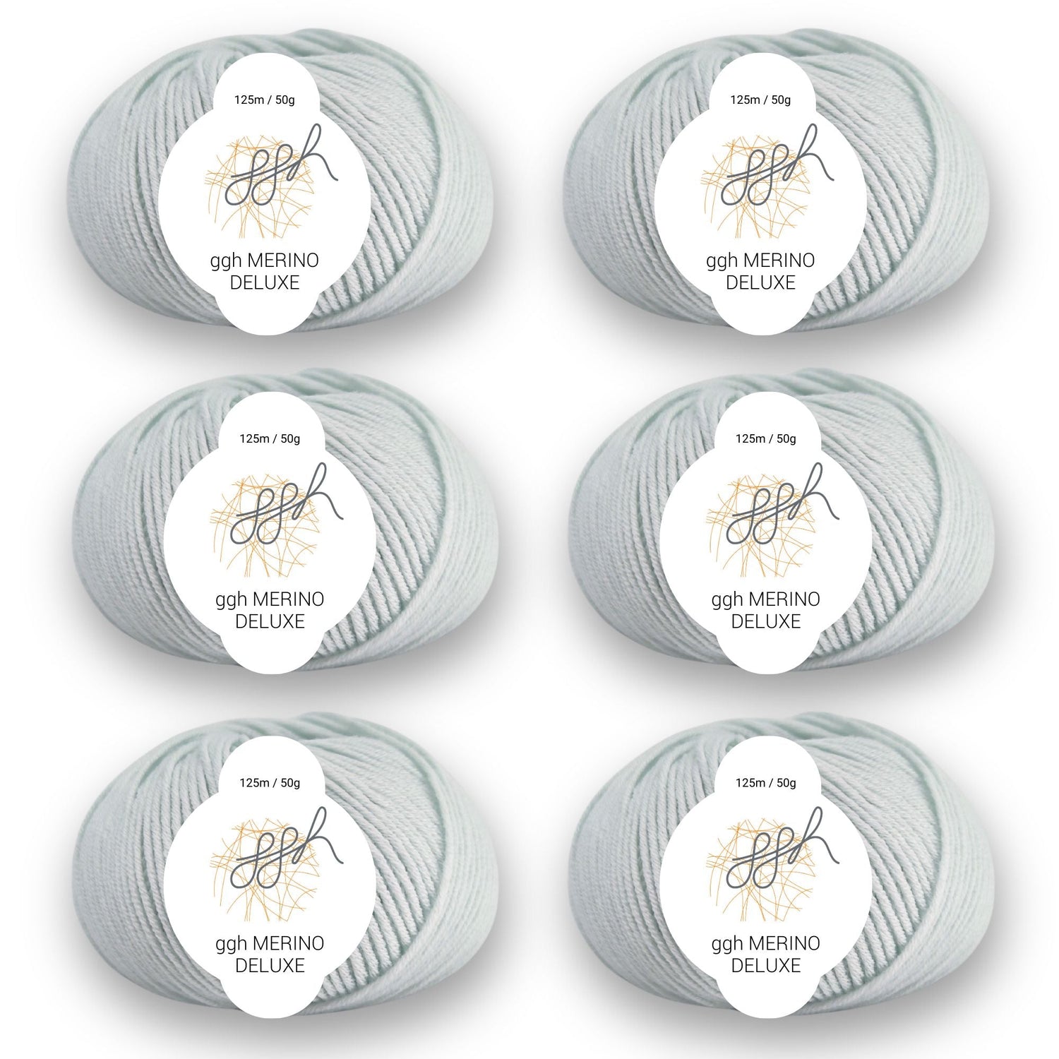 ggh Merino Deluxe - 300g Set (6x50g) - 028 - Helles Mintgrün - ggh Wolle