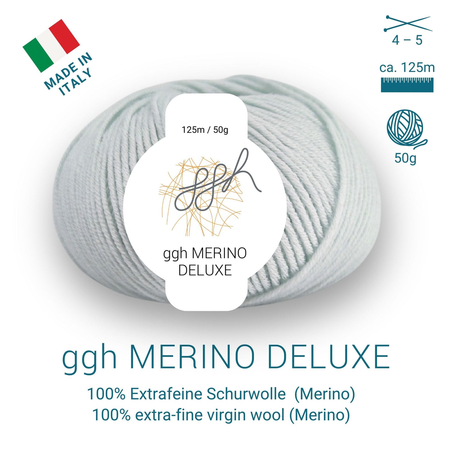 ggh Merino Deluxe - 300g Set (6x50g) - 028 - Helles Mintgrün - ggh Wolle