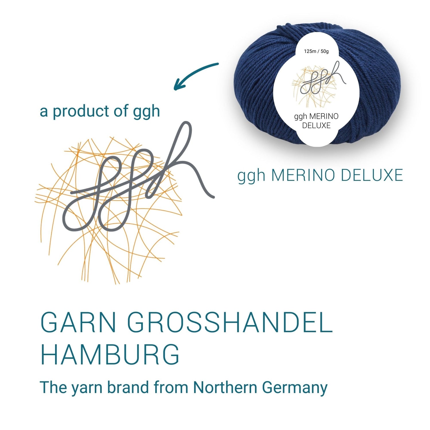 ggh Merino Deluxe - 300g Set (6x50g) - 029 - Marineblau - ggh Wolle