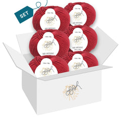 ggh Merino Deluxe - 300g Set (6x50g) - 030 - Kaminrot - ggh Wolle