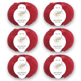 ggh Merino Deluxe - 300g Set (6x50g) - 030 - Kaminrot - ggh Wolle