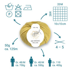 ggh Merino Deluxe - 300g Set (6x50g) - 031 - Weizen - ggh Wolle