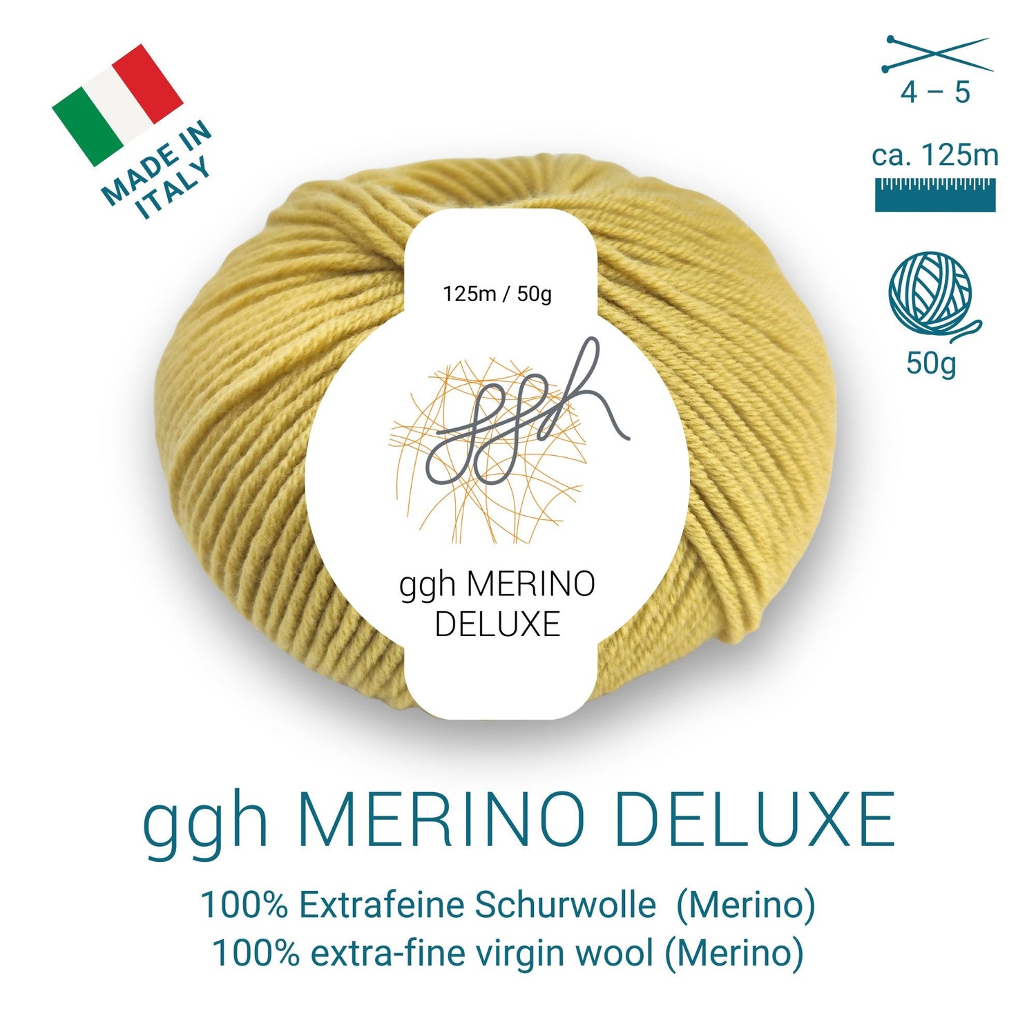 ggh Merino Deluxe - 300g Set (6x50g) - 031 - Weizen - ggh Wolle
