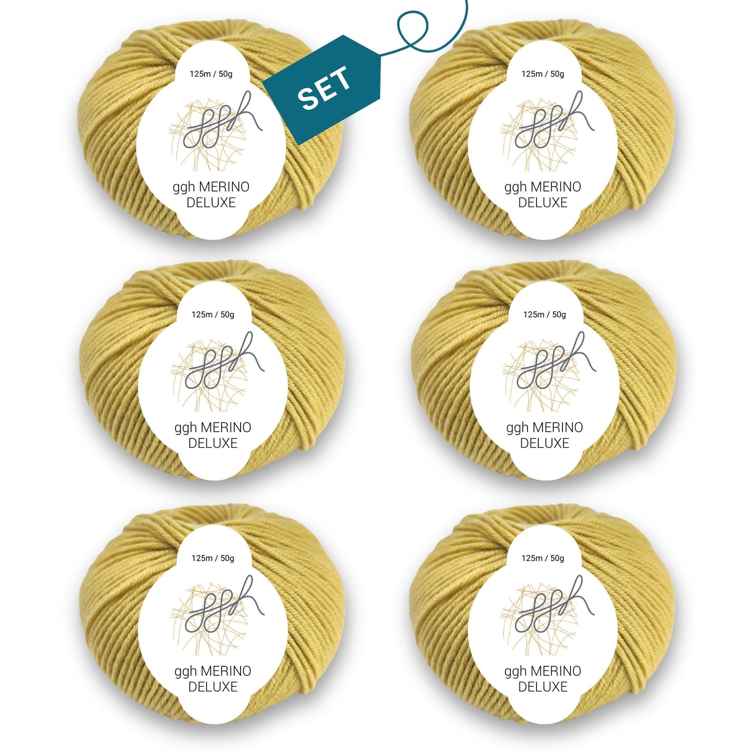 ggh Merino Deluxe - 300g Set (6x50g) - 031 - Weizen - ggh Wolle