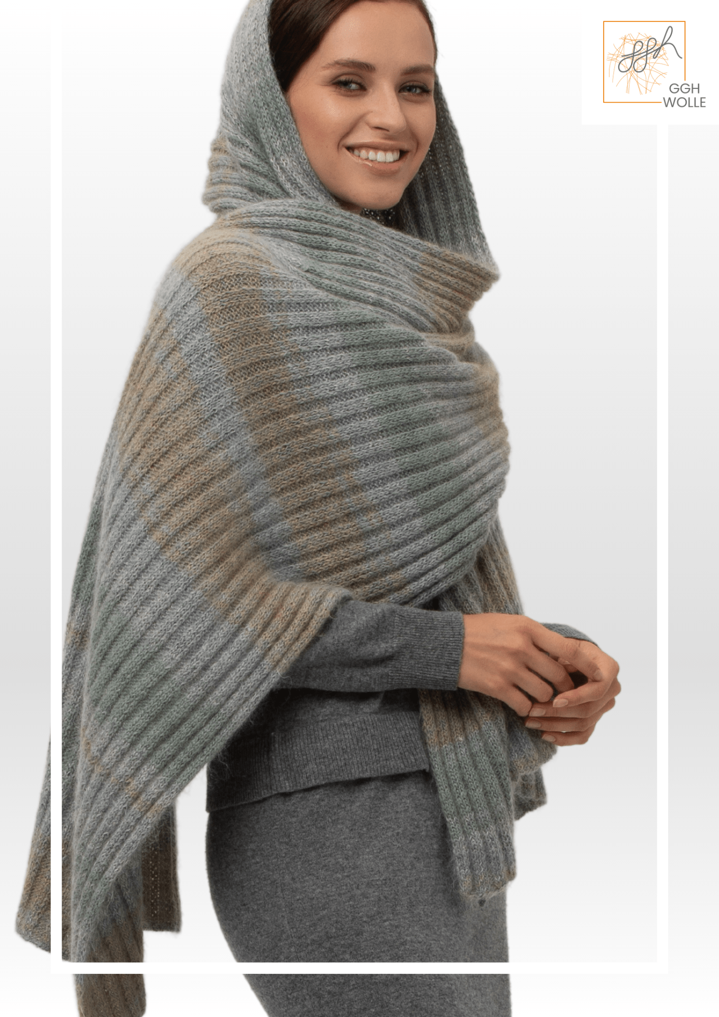 Free knitting pattern for a super scarf made from ggh LACY and ggh KID ...